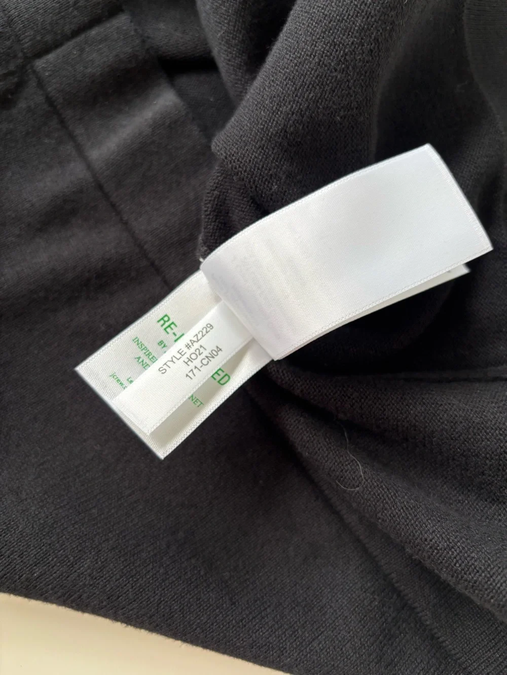 J.Crew Factory Men's Black Cotton Crewneck Sweater-Tee Size Small